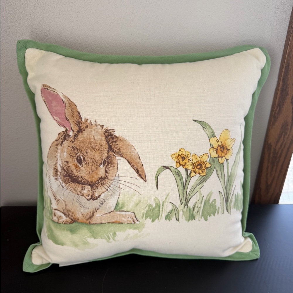 Pottery Barn Easter Bunny Spring Decorative Pillow